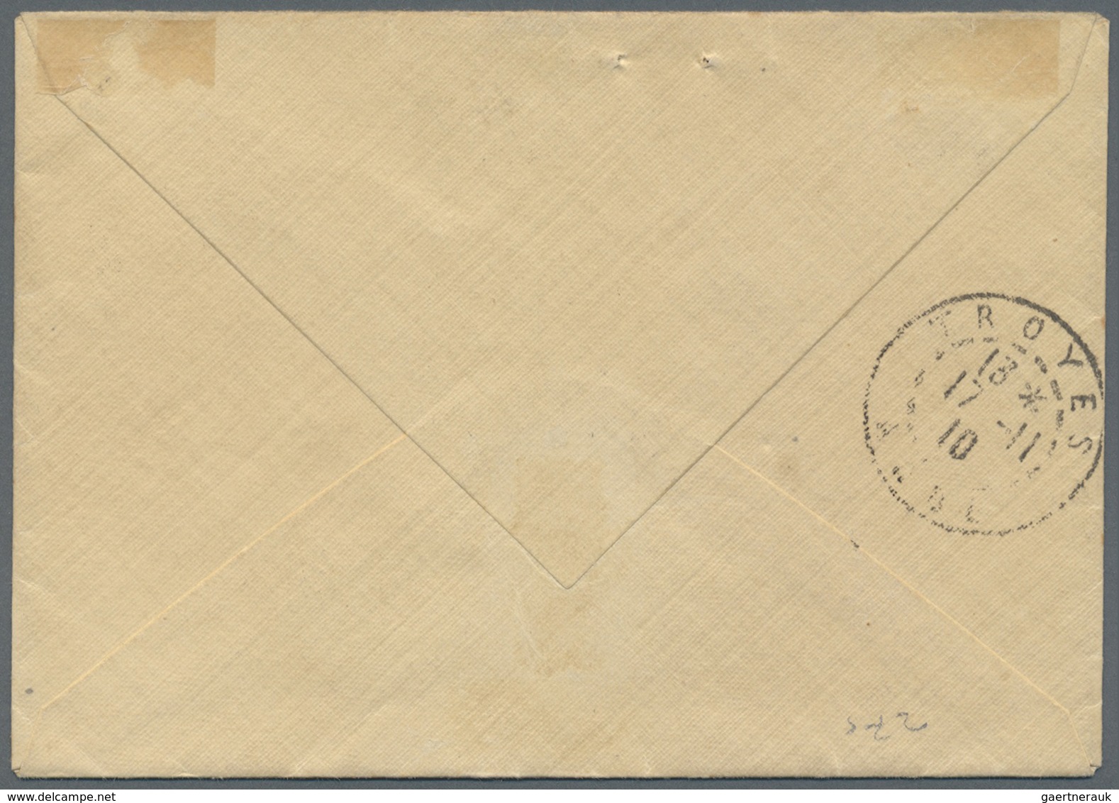 Br Französische Post In Ägypten - Alexandria: 1910. Registered Envelope Addressed To France Bearing Ale - Autres & Non Classés