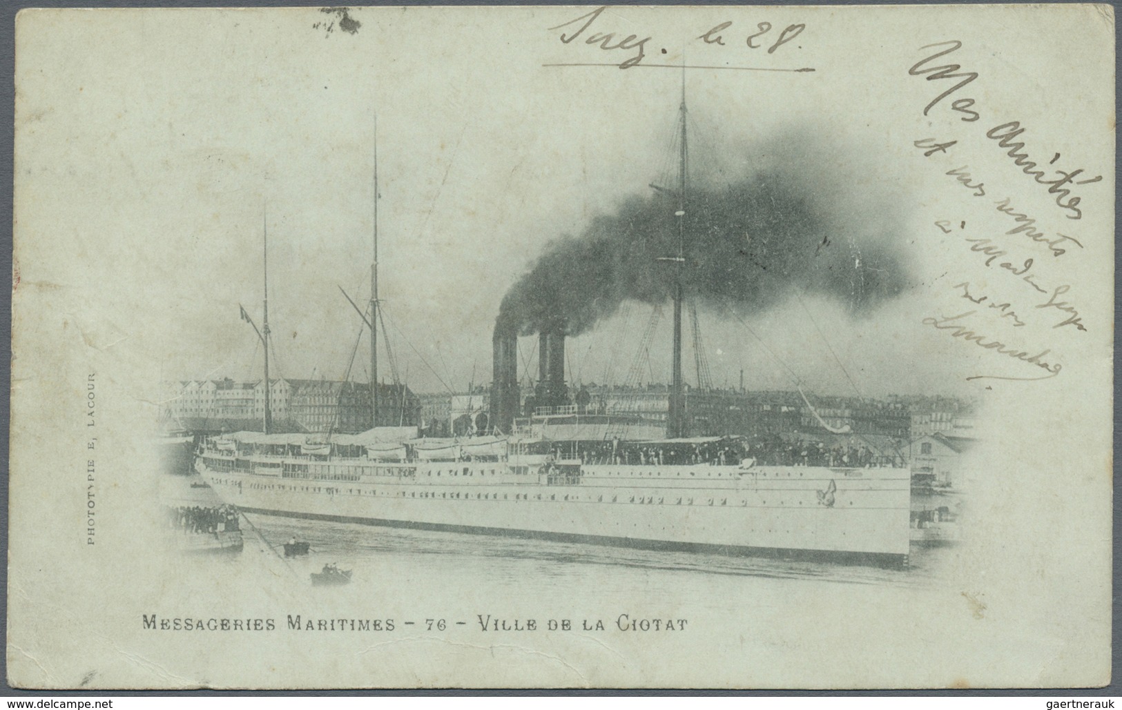 Br Französische Post In Ägypten - Port Said: 1902, 10 C Overprint "PORT SAID" Mixed Franking With Egypt - Autres & Non Classés