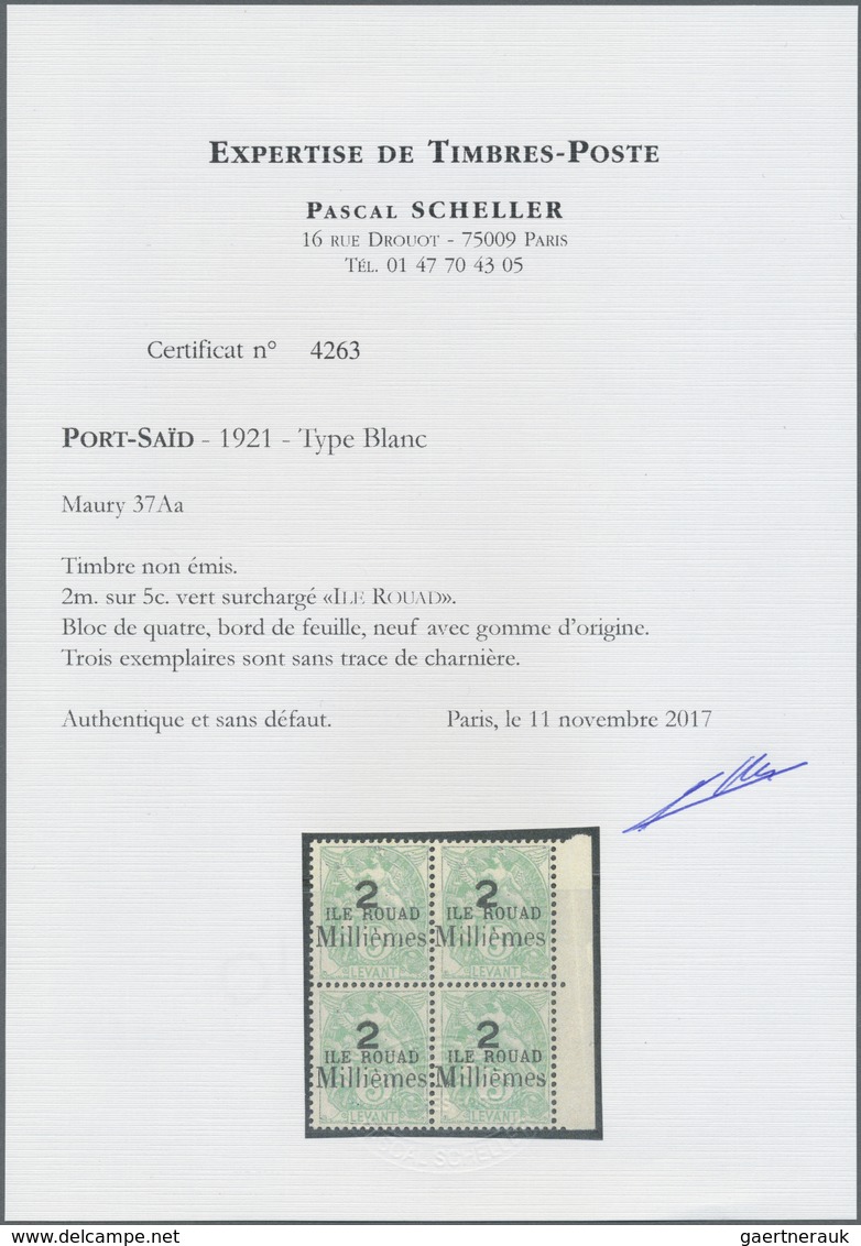 ** Französische Post In Ägypten - Port Said: 1921: French Post Office In Port Said (Egypt), "Levant" 5c - Other & Unclassified