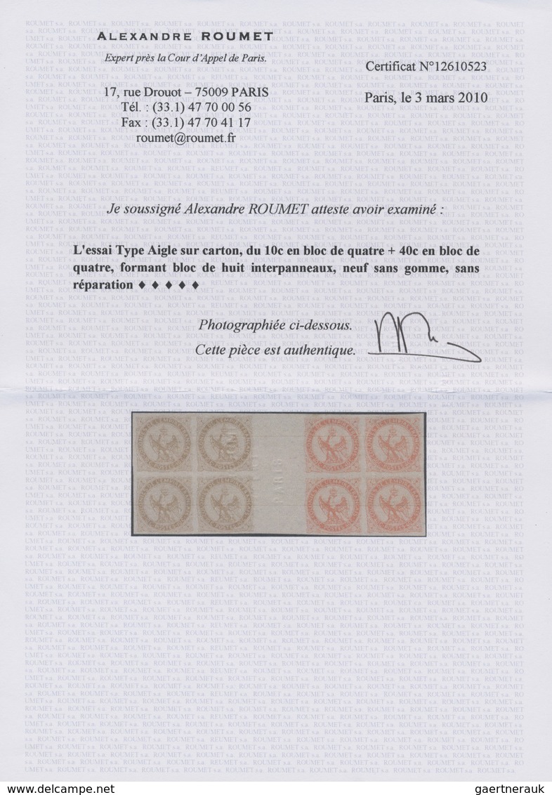 (*) Französische Kolonien - Allgemeine Ausgabe: 1864. Eagle 10c + Eagle 40c. Horizontal Se-tenant Gutter - Andere & Zonder Classificatie