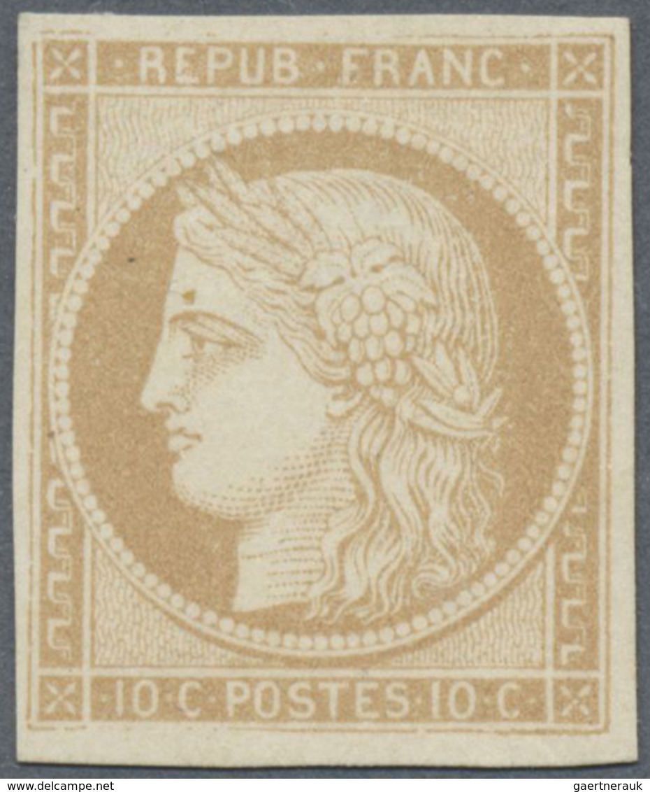 * Französische Kolonien - Allgemeine Ausgabe: 1871, Ceres 10 C. Light Brown As Unused Item With Gum, G - Autres & Non Classés
