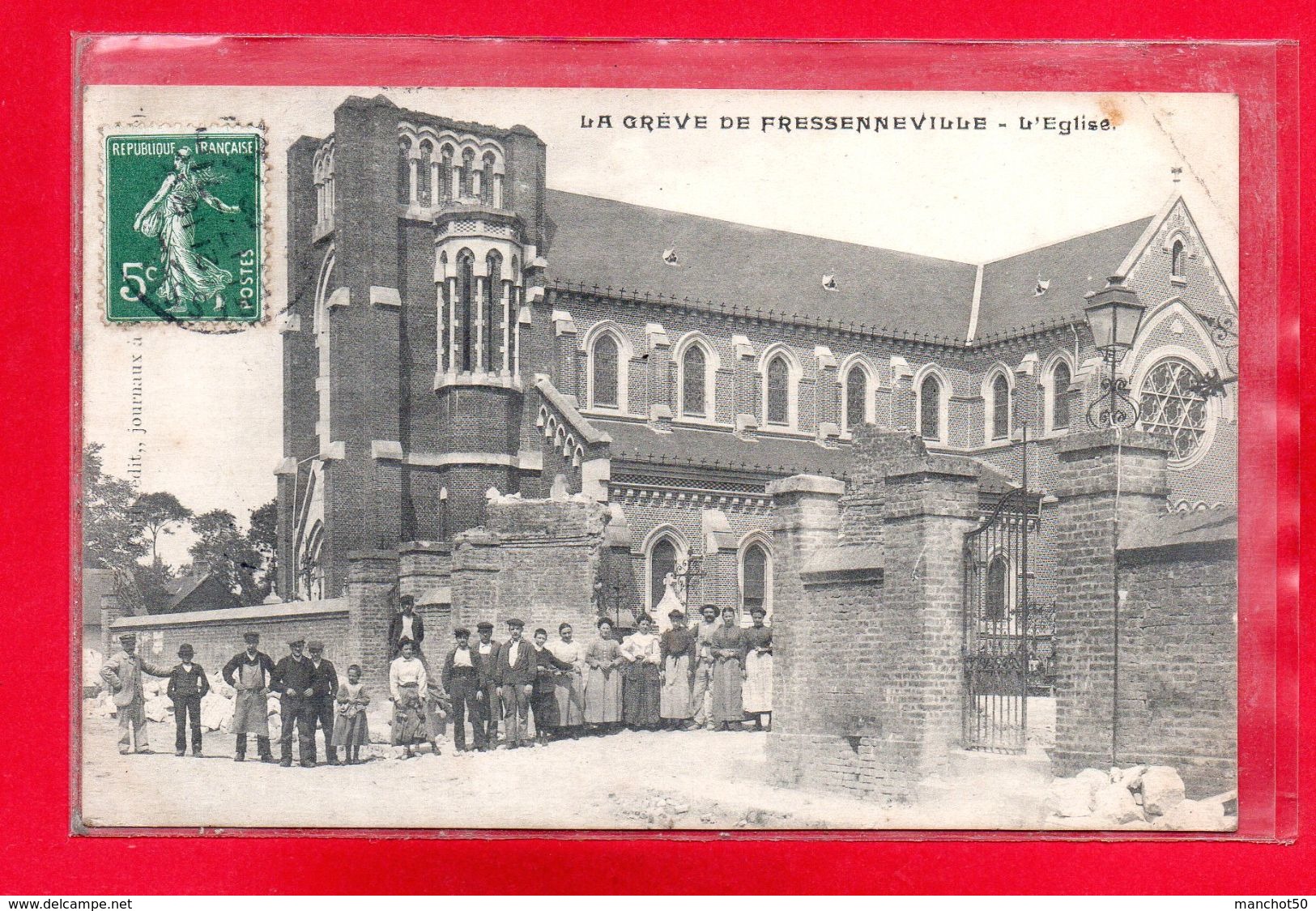 80-CPA FRESSENNEVILLE - LA GREVE - L'EGLISE - Autres & Non Classés