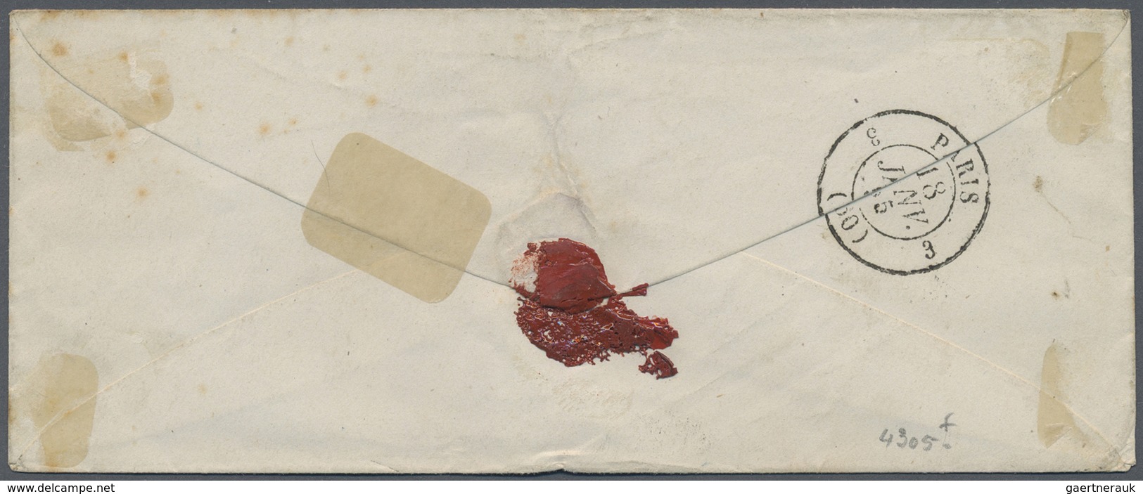 Br Frankreich - Militärpost / Feldpost: 1855, Napoléon 20 C. Blue, Single Franking On Letter, With Canc - Armeestempel (vor 1900)
