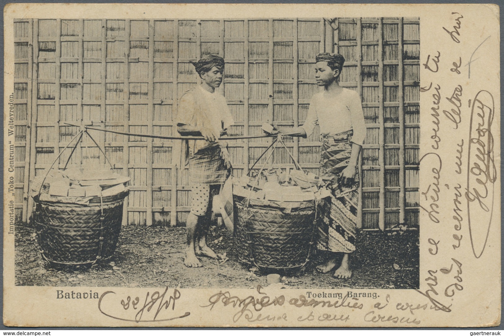 Br Frankreich - Schiffspost: 1904/1908, Three Franked Picture Cards With Motives From Cambodgia And Bat - Autres & Non Classés