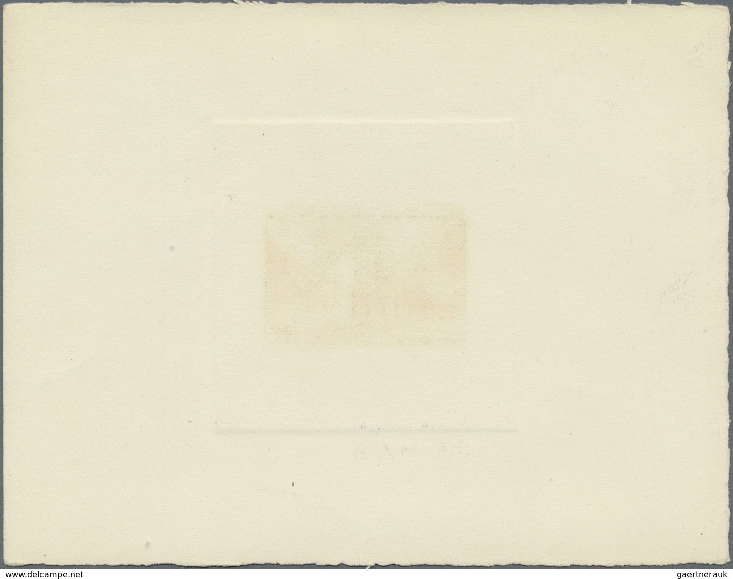 (*) Frankreich - Besonderheiten: 1946. Epreuve D'artiste Signée In Red For Non-issued Stamp "100fr Libér - Andere & Zonder Classificatie