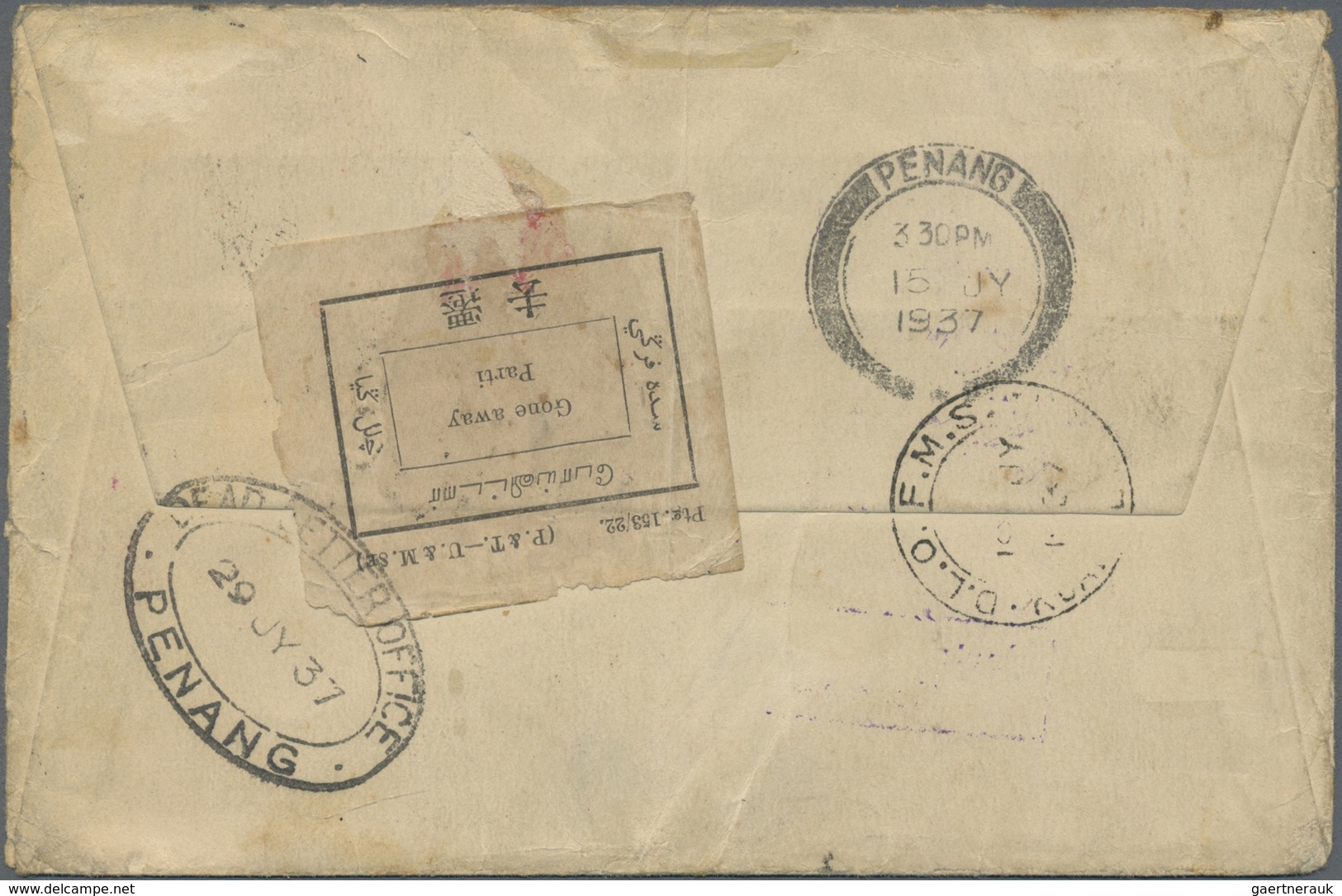 Br Gibraltar: 1937, 1 S Olive/black And 2 S Red-brown/black Mixed Franking On Airmail Cover With Machin - Gibraltar