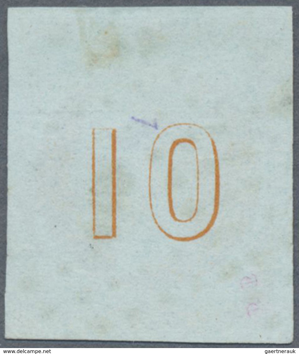 O Griechenland: 1861, Hermes Head 10 Lepta Orange On Bluish, Broad Margins, With Number Cancellation " - Covers & Documents