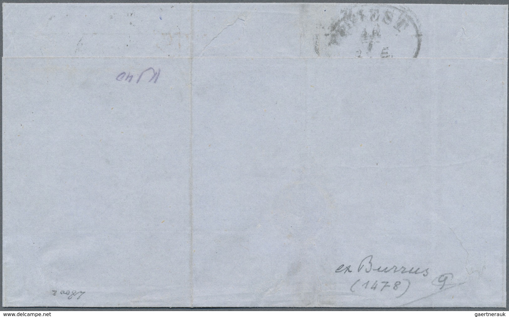 Br Griechenland: 1871: 5, 10 + 40 L, Tied By "SIRA 24 MART 71" To Letter To Trieste, Arrival On Reverse - Lettres & Documents