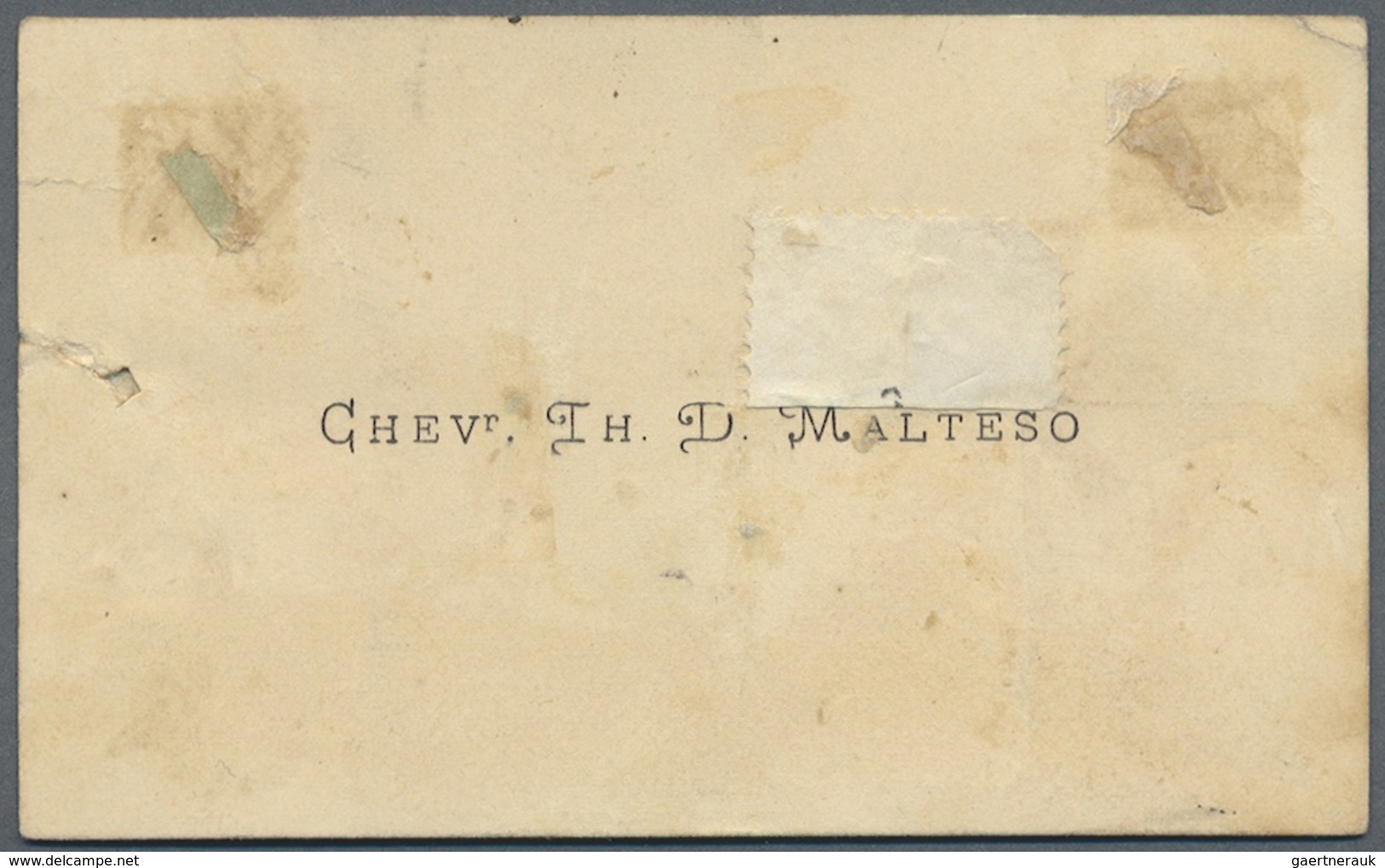 Br Griechenland: 1889. Registered Business Card Addressed To Paris Bearing 'Small Hermes' Yvert 82, 25 - Lettres & Documents