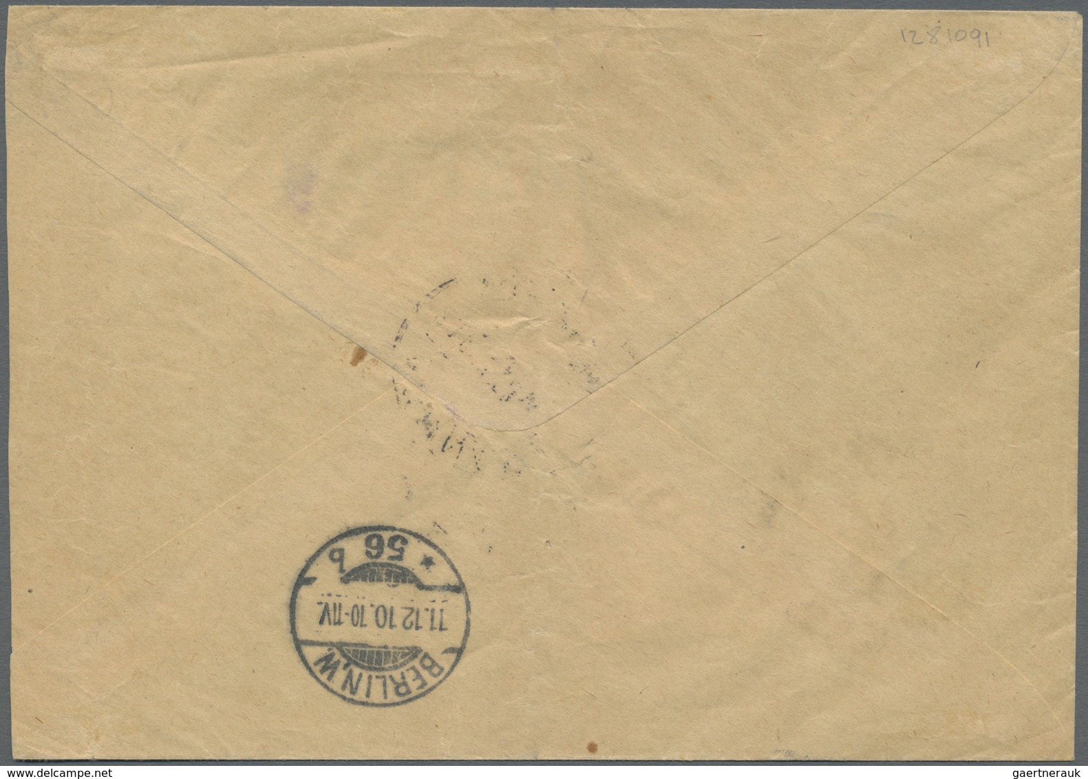 Br Griechenland: 1901, Hermes 25 L. Blue, Vertical Pair Tied By Cds. "ATHEN 28.11.10" To Registered Rep - Lettres & Documents