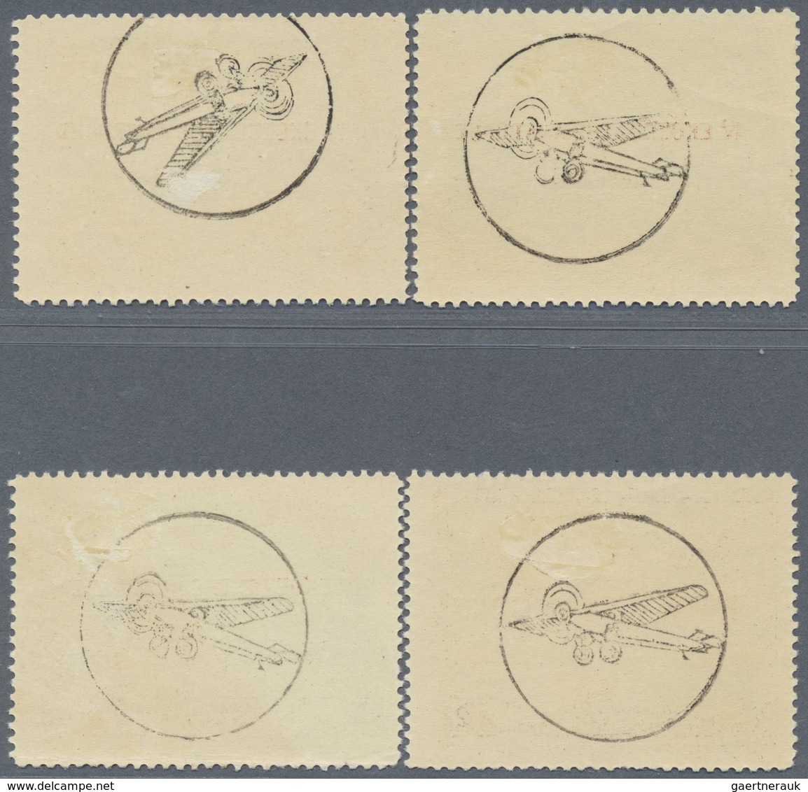 * Griechenland: 1926, Semi-official Airmail Stamps With Additional Red Overprint "BAPI 1933" And Backs - Brieven En Documenten