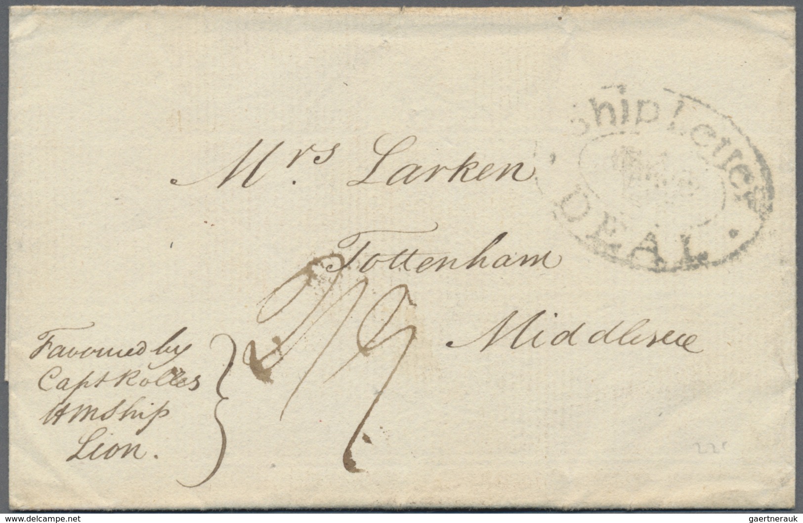 Br Großbritannien - Vorphilatelie: 1807. Pre-stamp Envelope Addressed To Middlesex And Endorsed 'Favour - ...-1840 Préphilatélie