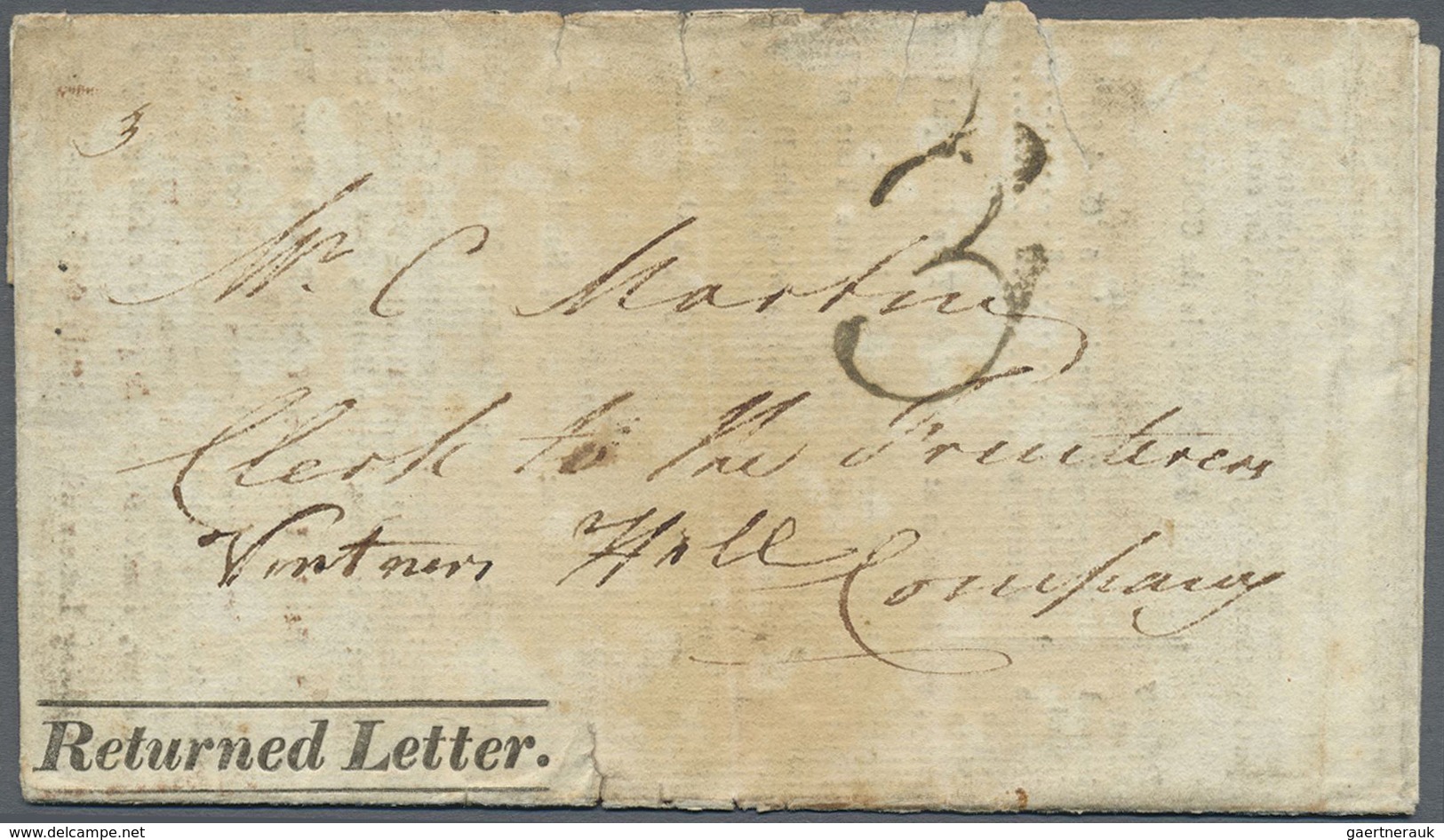 Br Großbritannien - Vorphilatelie: 1825, 'Two-penny Post-Office.' Notice Of 'Regulations' For Delivery - ...-1840 Vorläufer