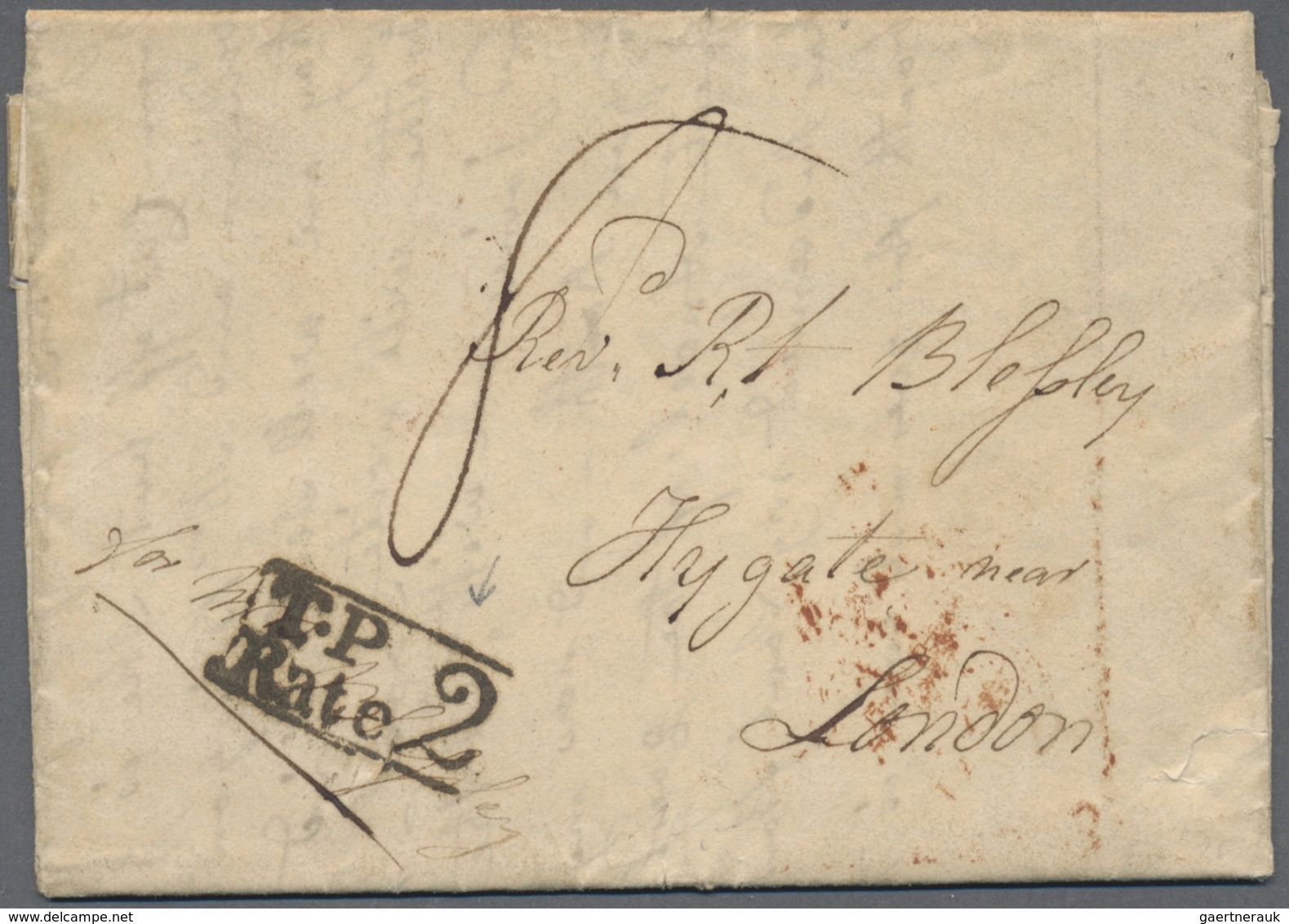 Br Großbritannien - Vorphilatelie: 1831, Folded Letter From "PORTSEA" (handwritten Text) With Tax Frame - ...-1840 Préphilatélie