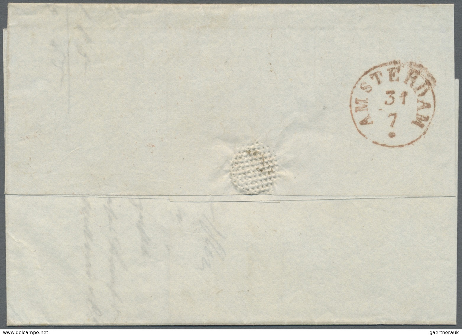 Br Großbritannien - Vorphilatelie: 1844, Folded Letter Sent From LEEDS With Better Transit Mark "Hambur - ...-1840 Préphilatélie