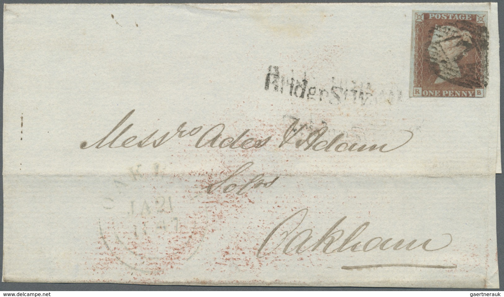 O/Br Großbritannien: 1841 Penny Red: Group Of Eleven Used Singles, One Used Pair And Three Covers Of 1d. - Autres & Non Classés