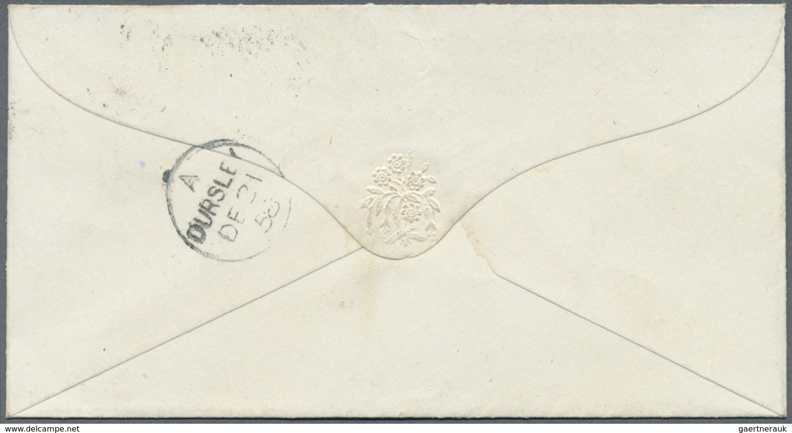 Br Großbritannien: 1858, 1d Red Perorated, Star Neatly Cancelled By A CHELTENHAM Duplex DE 30 1858 To D - Autres & Non Classés