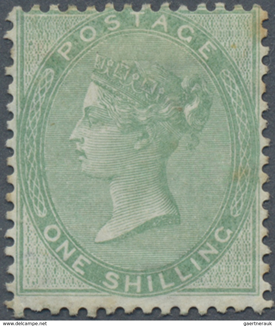 * Großbritannien: 1856, 1s. Pale Green, Unused Copy, Some Imperfections/toning. SG £3250 - Autres & Non Classés