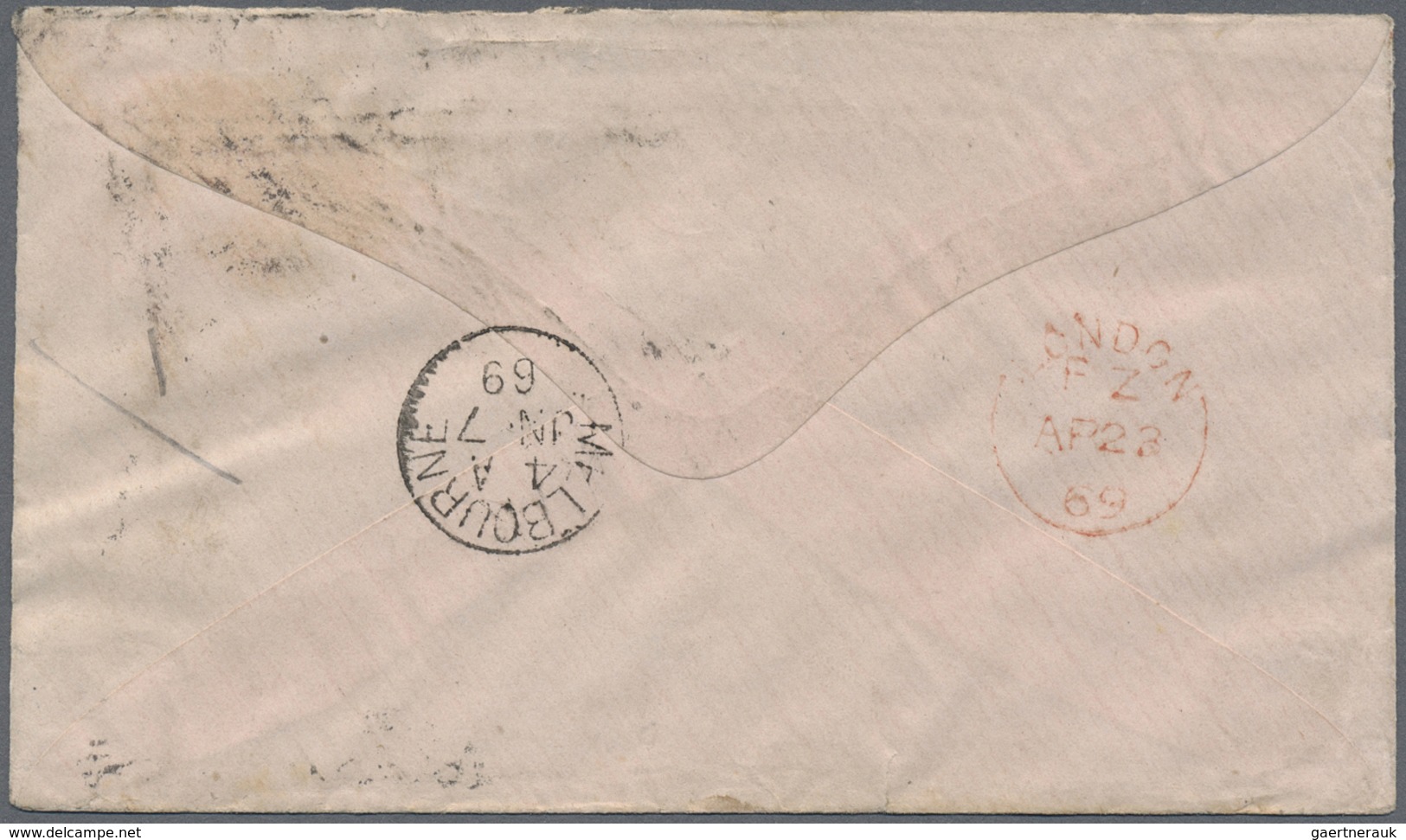 Br/Brfst Großbritannien: 1869/1870, Two Covers And One Cover Front Bearing QV 10d. Red-brown Used From Chelte - Autres & Non Classés