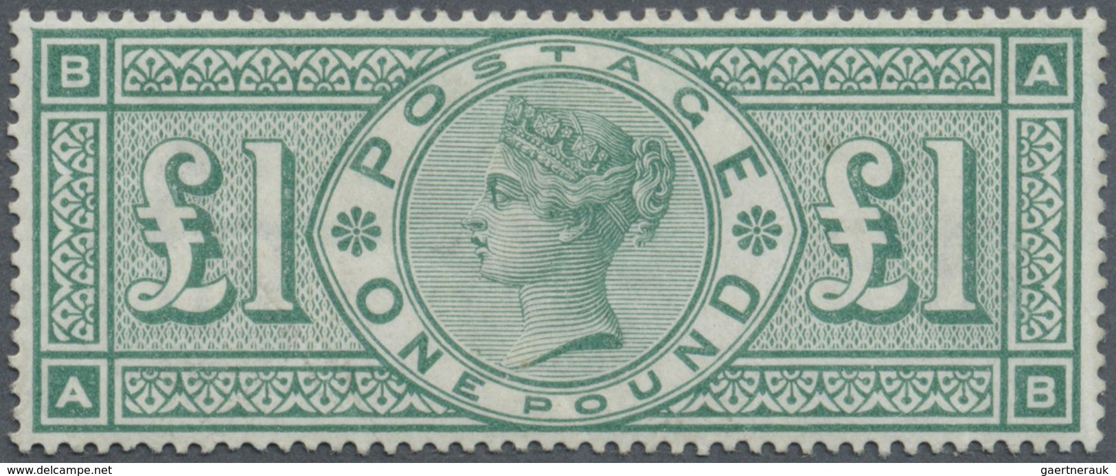 ** Großbritannien: 1891, £1 Green, Fresh Colour, Well Perforated, Unmounted Mint, Very Rare In That Con - Autres & Non Classés