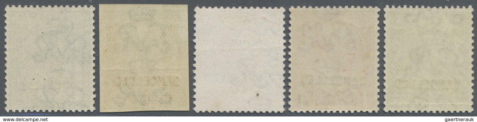 **/*/(*) Großbritannien: 1912/1913, KGV Simple Cypher, "Cancelled" Overprints Type 24, ½d., 1d., 2d. (no Gum) - Autres & Non Classés