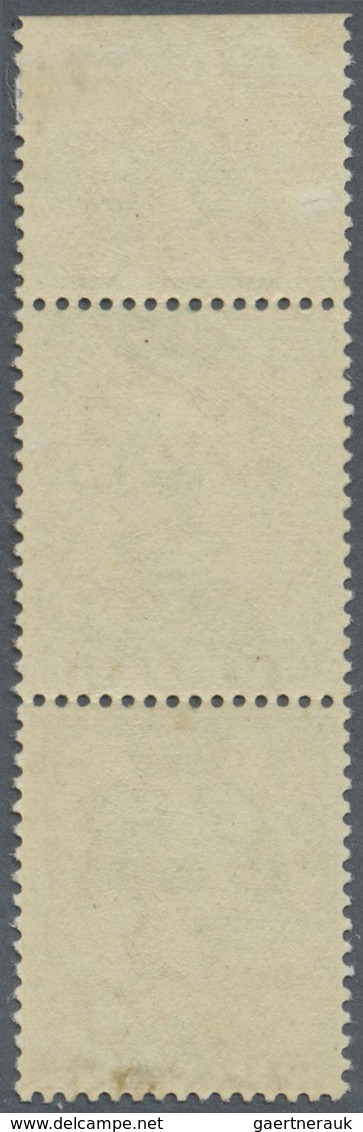 ** Großbritannien: 1913, ½d. Green, Top Marginal Vertical Pair, Top Stamp Showing Variety "Missing King - Autres & Non Classés