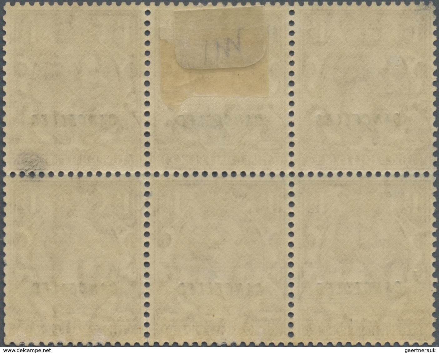 */** Großbritannien: 1924, 1½d. Red-brown, Wm Block Cypher, Inverted Watermark, Block Of Six With "Cancel - Autres & Non Classés