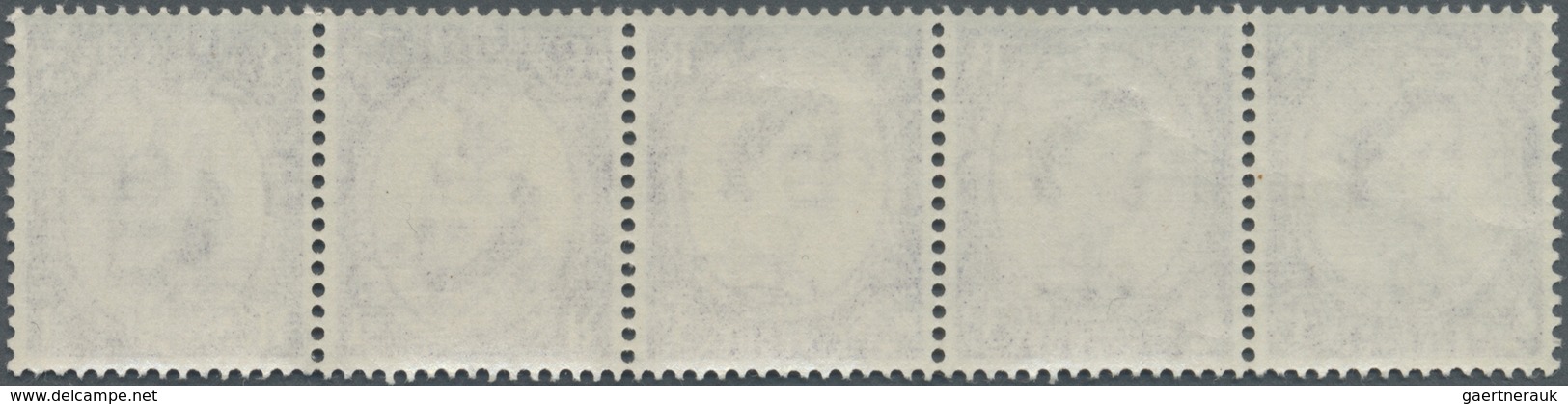 ** Großbritannien: 1958, 3d. Deep Lilac, Wm Multiple Crowns, Tête-bêche Pair (within Strip Of Five), Un - Autres & Non Classés