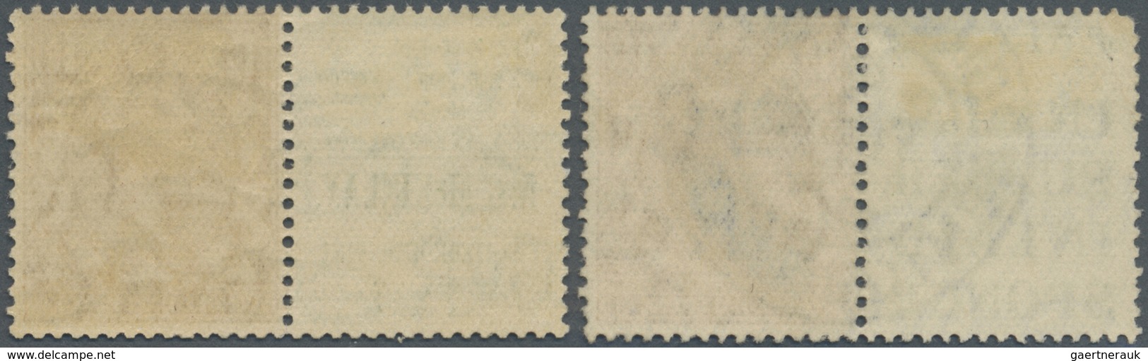 O Großbritannien - Zusammendrucke: 1924, 1½d. Red-brown, Wm Block Cypher, Two Commercially Used Se-ten - Autres & Non Classés