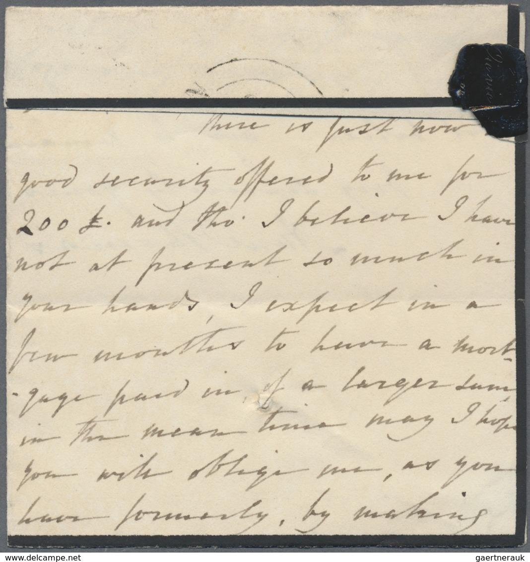 Br Großbritannien - Isle Of Man: 1843. Mourning Letter Written From ‘Perevil Terrace’ Dated ‘Feb 5th 18 - Man (Ile De)