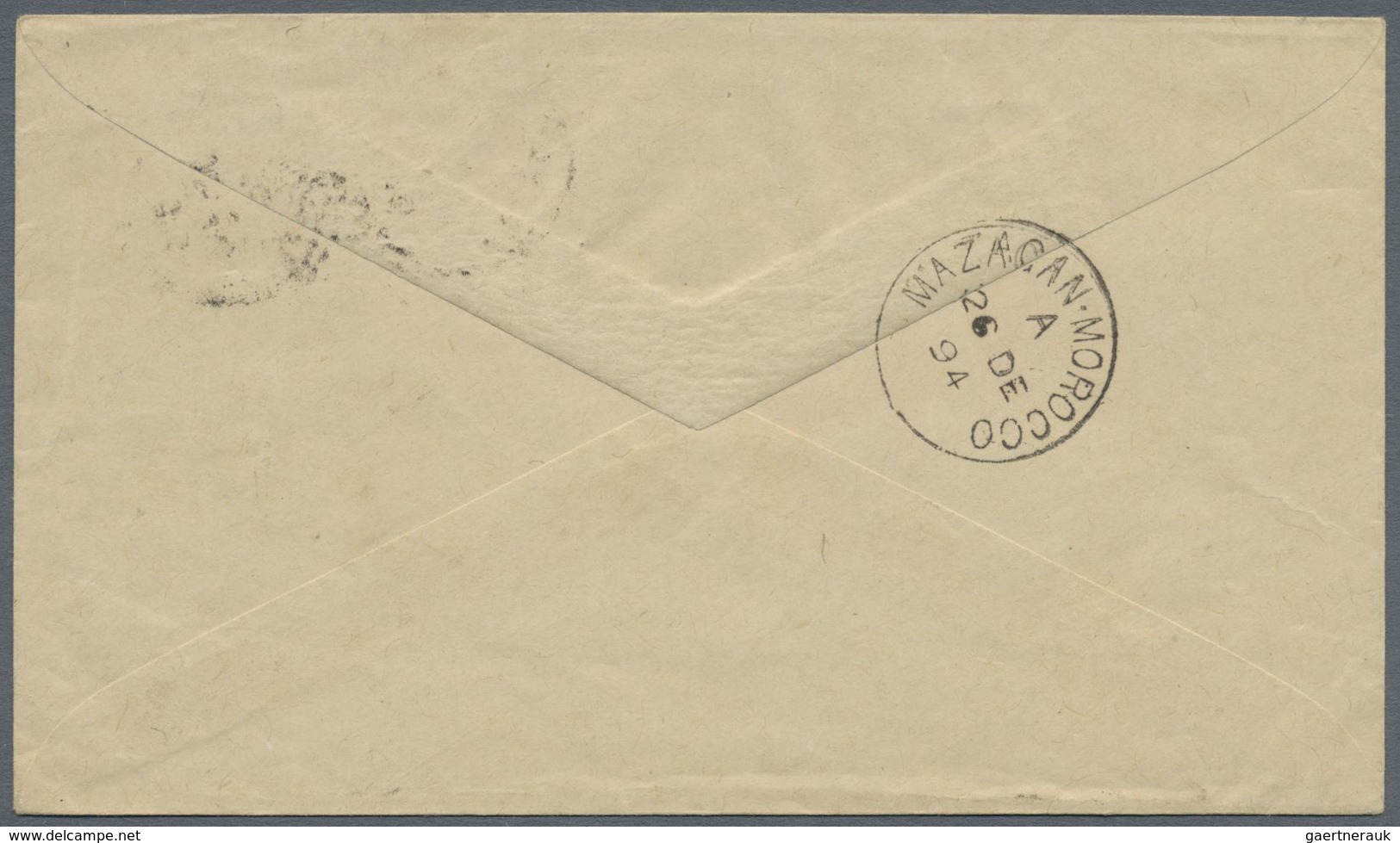 Br Britische Post In Marokko: 1894 TELEGRAM Envelope Of The Eastern Telegraph Company Used From Tanger - Autres & Non Classés