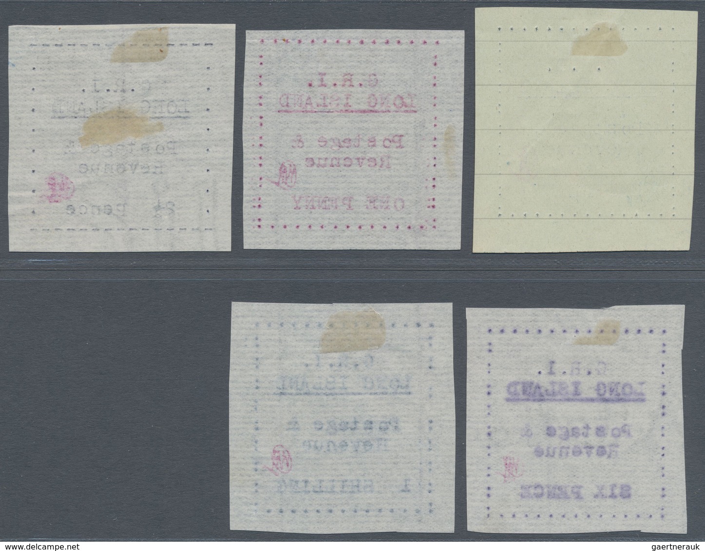 (*) Britische Post In Der Türkei: Long Island: 1916, Typwritten 1/2 D. On Pale Green Paper And Typwritte - Autres & Non Classés