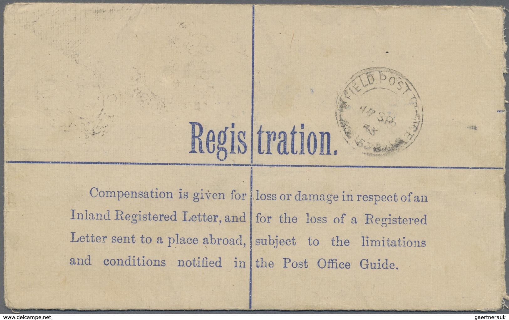 GA Britische Militärpost II. WK: 1943 KGVI. 2s6d. Yellow-green Optd. "M.E.F." Uprating Postal Stationer - Andere & Zonder Classificatie