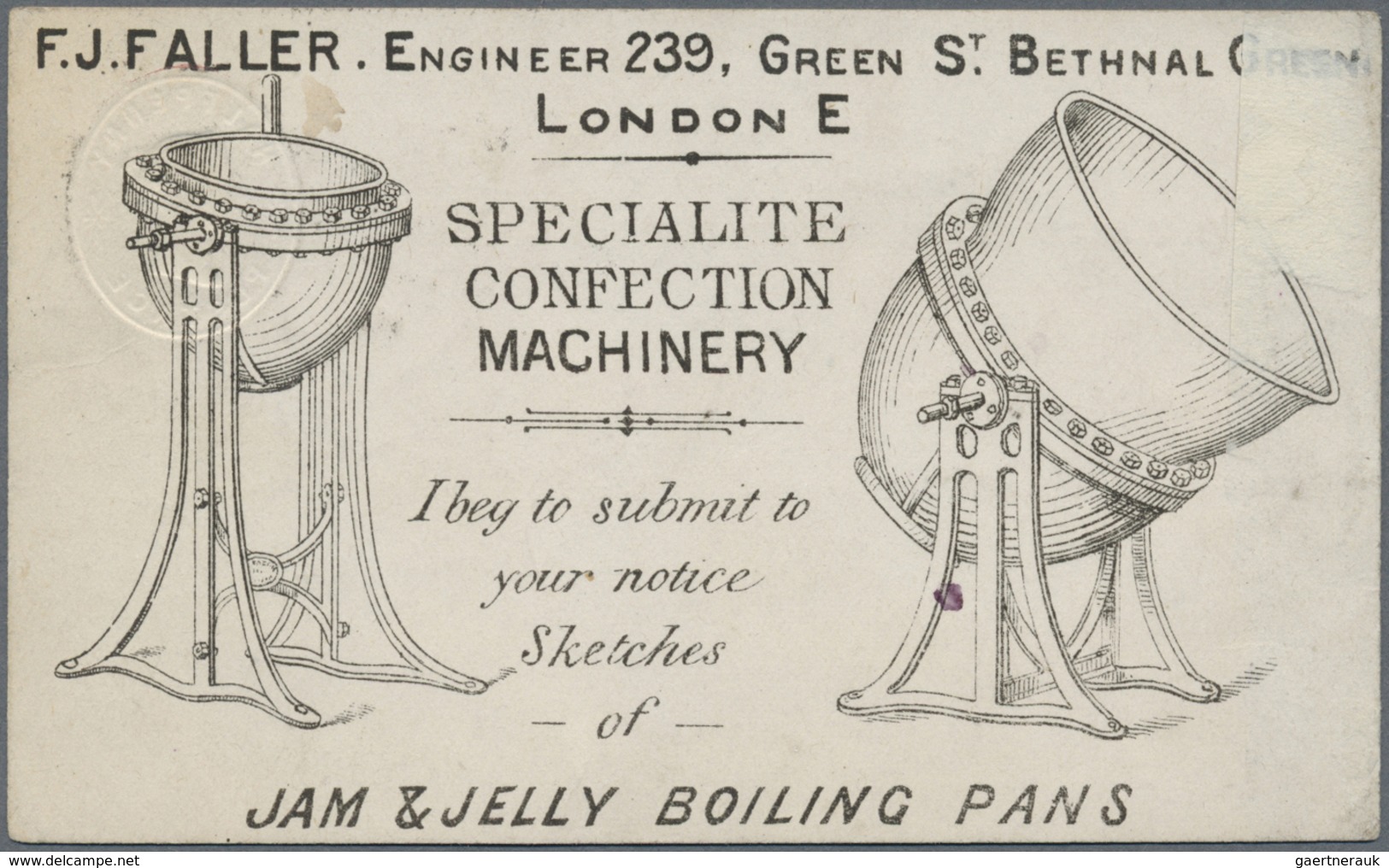 GA Großbritannien - Privatganzsachen: 1882, Great Britain. Postcard 1/2d With Illustrated Commercial Im - Andere & Zonder Classificatie