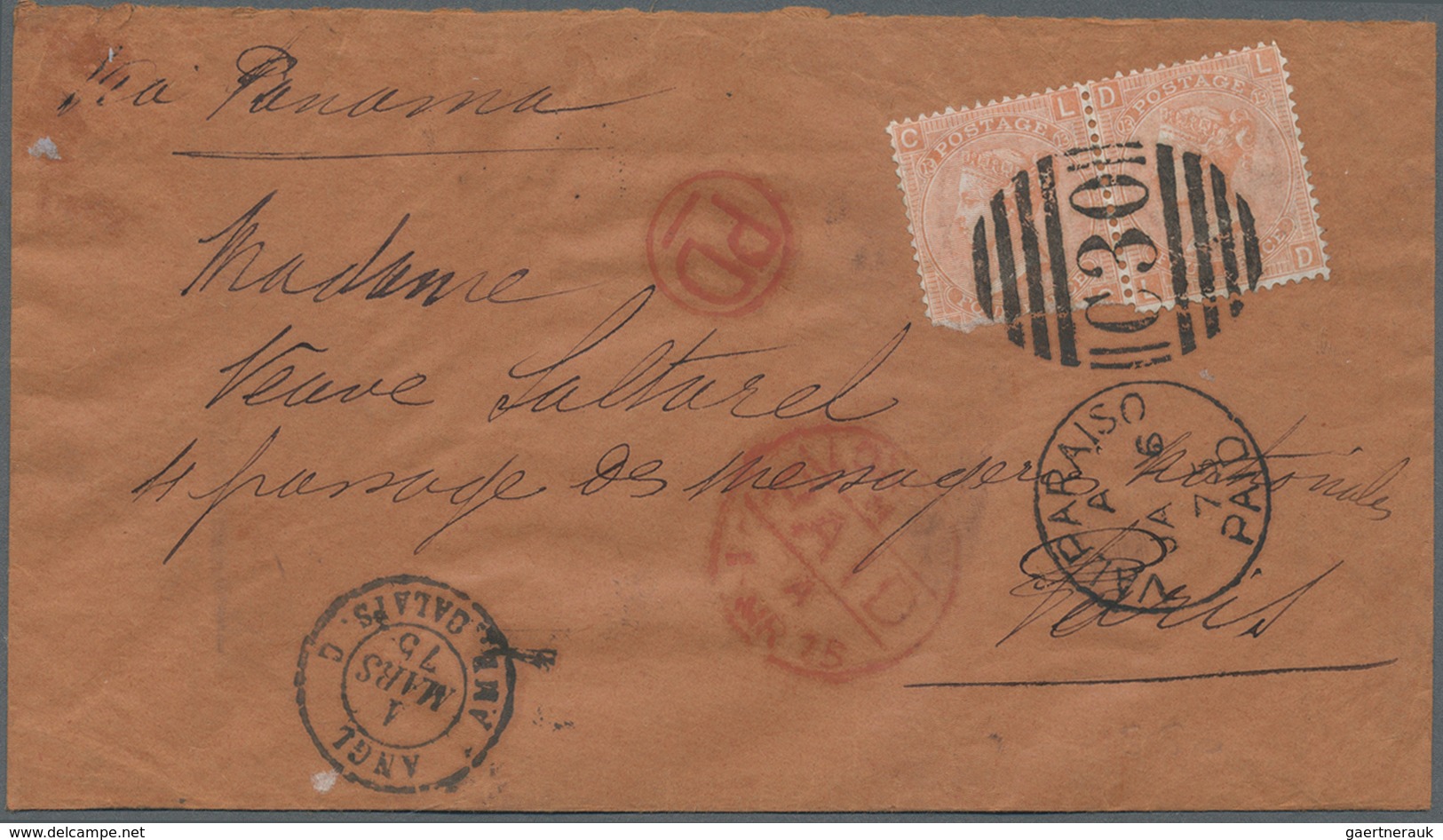 Br Großbritannien - Used Abroad: 1875. Envelope Addressed To France Bearing Great Britain SG 94, 4d Ver - Andere & Zonder Classificatie