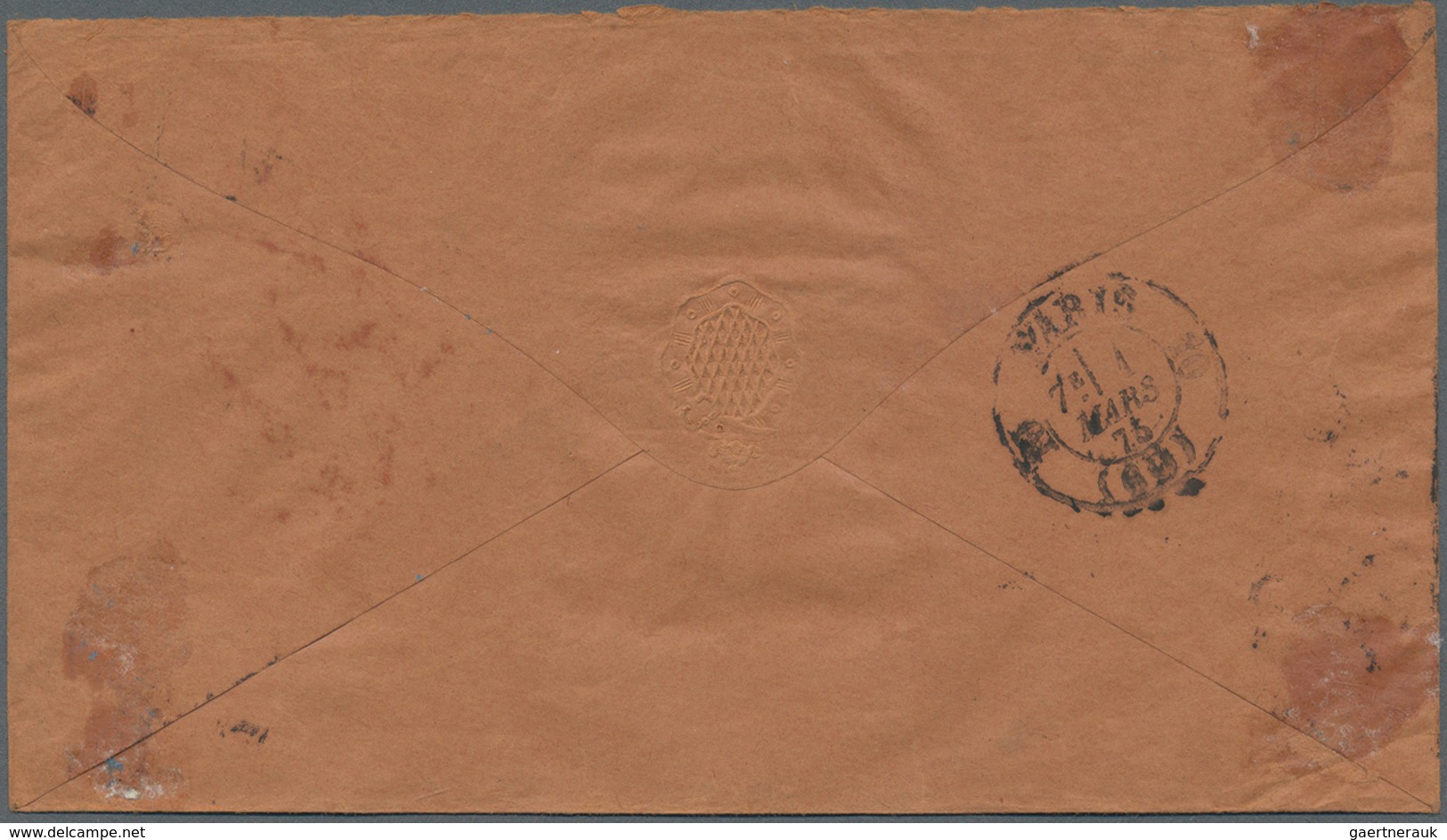 Br Großbritannien - Used Abroad: 1875. Envelope Addressed To France Bearing Great Britain SG 94, 4d Ver - Autres & Non Classés