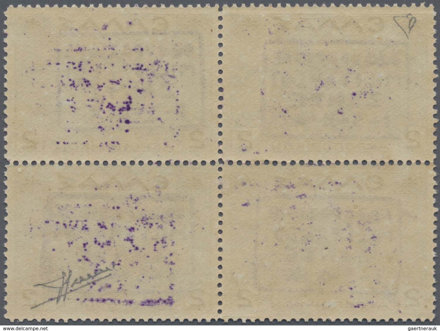 ** Ionische Inseln - Lokalausgaben: Zakynthos: 1941, 2 Dr Green-blue Block Of Four With Violet Overprin - Iles Ioniques