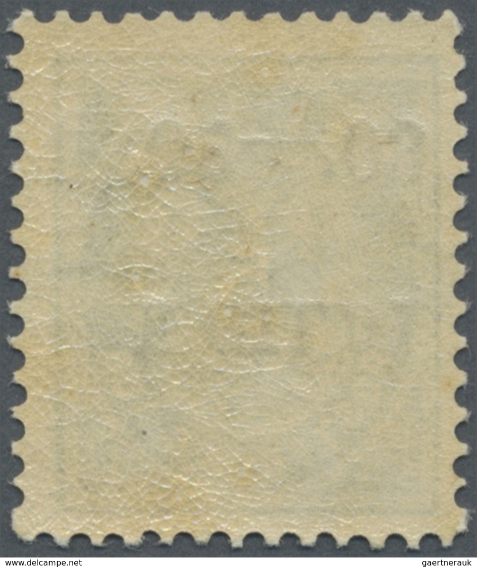 ** Island: 1902, Gildi Overprints, 5a. Green, Perf. 12¾, INVERTED Black Overprint, Bright Colour, Well - Autres & Non Classés