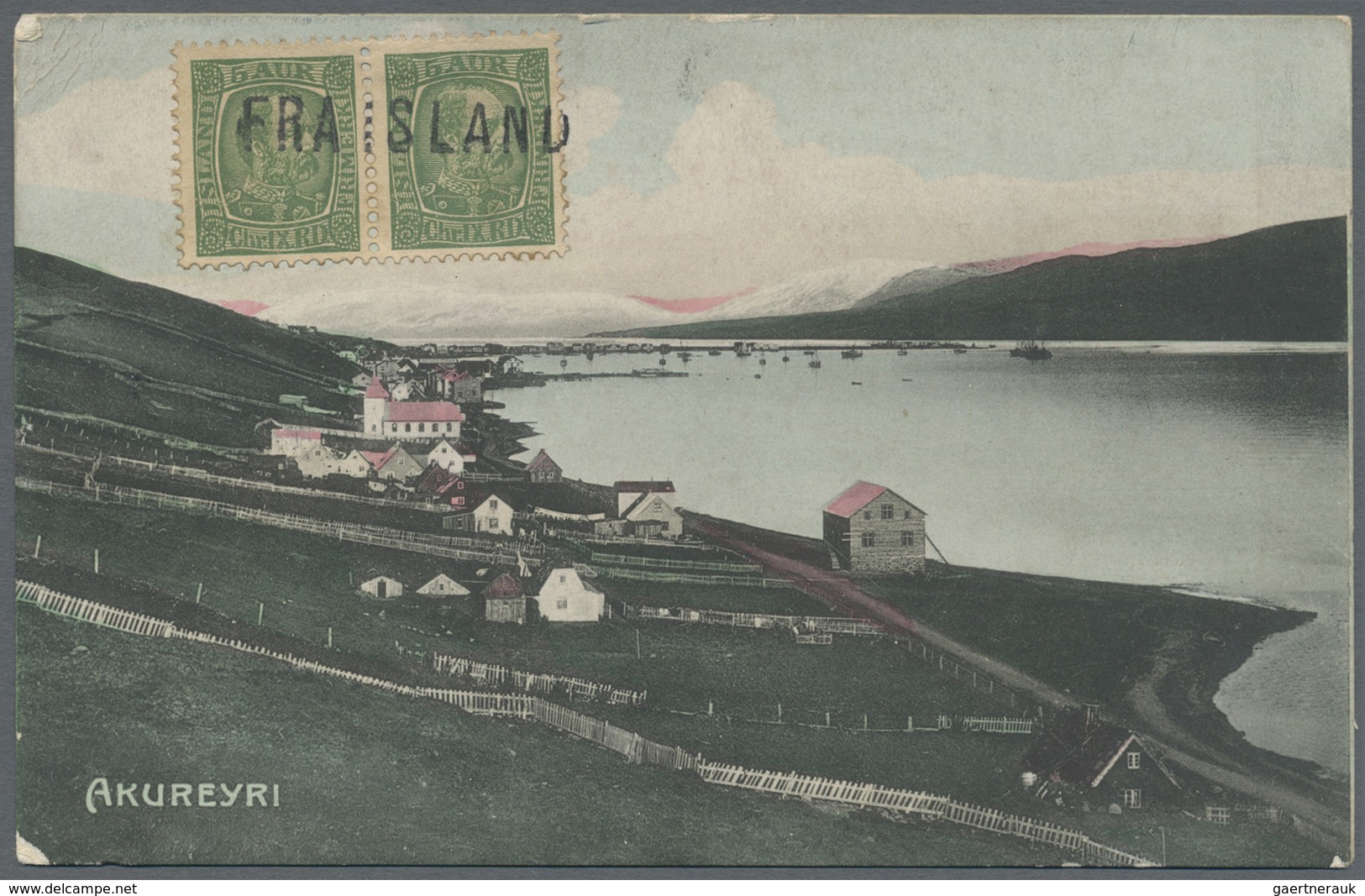 Island: 1907, Akureyri, Postalisch Gelaufen 1907, Briefmarken Und Entwertung "FRA ISLAND" Auf Der Bi - Autres & Non Classés