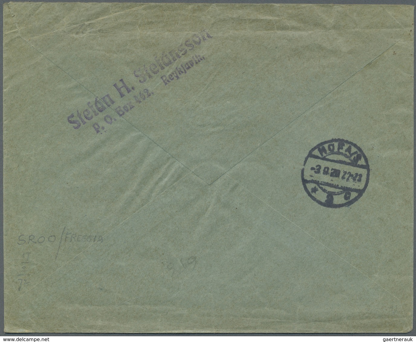 Br Island: 1929, Registered Letter With Cash On Delivery Sent From REYKJAVIK To Hof, Bavaria. - Sonstige & Ohne Zuordnung