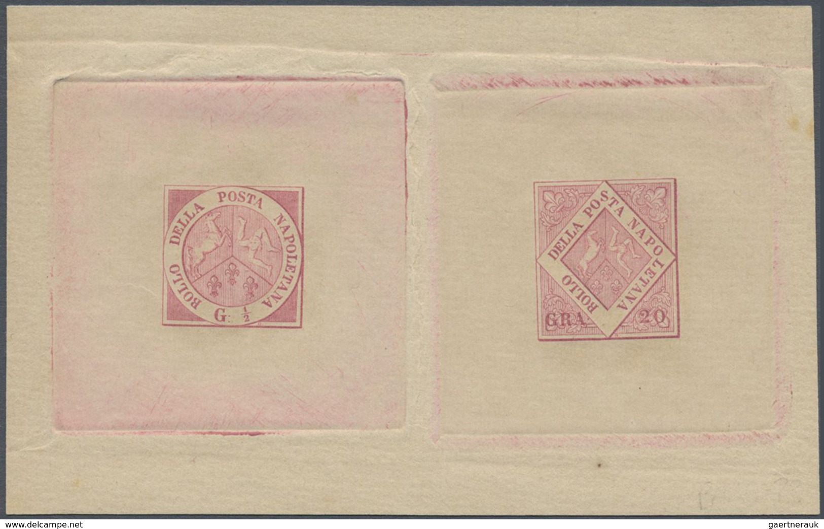 (*) Italien - Altitalienische Staaten: Neapel: 1898: Reprint, Complete Set Of Six Stamps Devided In Thre - Naples