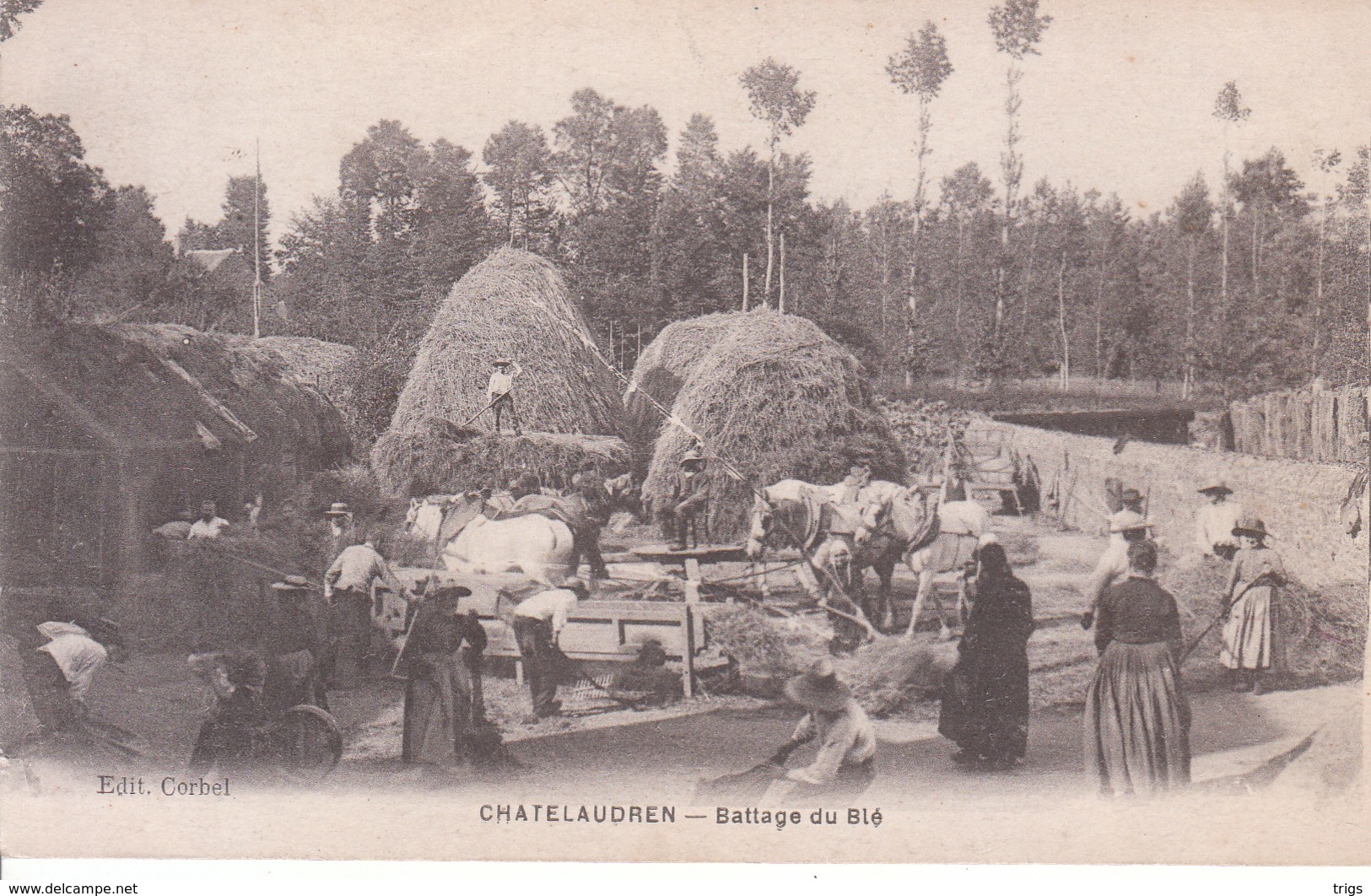 Châtelaudren - Battage Du Blé - Châtelaudren