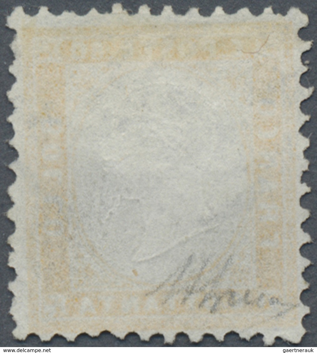 O Italien: 1862, 80c. Yellow, Bright Colour, Well Perforated (one Perf At Top Slightly Creased), Used - Marcophilie