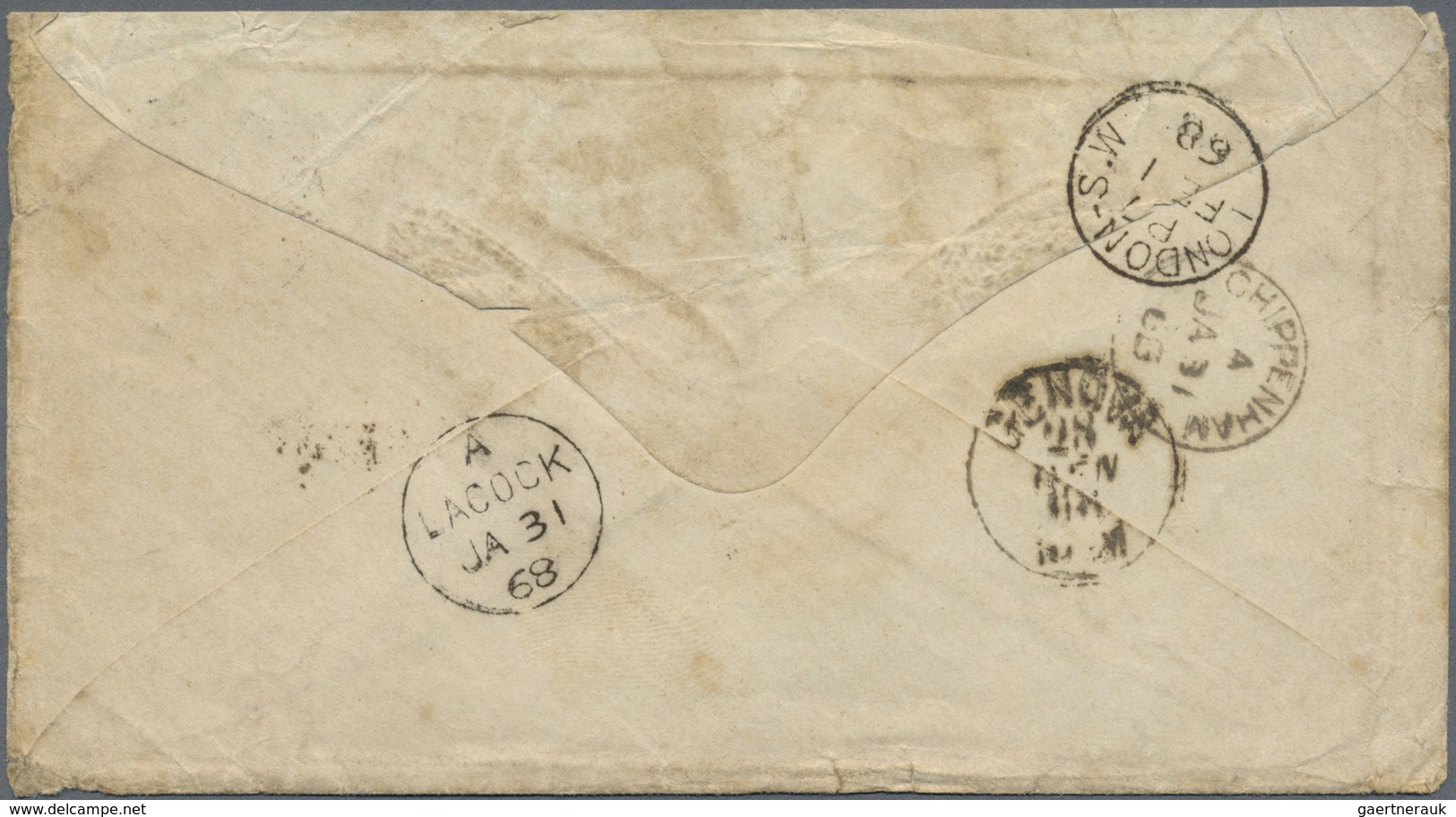 Br Italien: 1868, MIXED FRANKING ITALIA-GREAT BRITAIN: An Envelope Bearing Italian Victor Emanuel 60 C - Marcophilie
