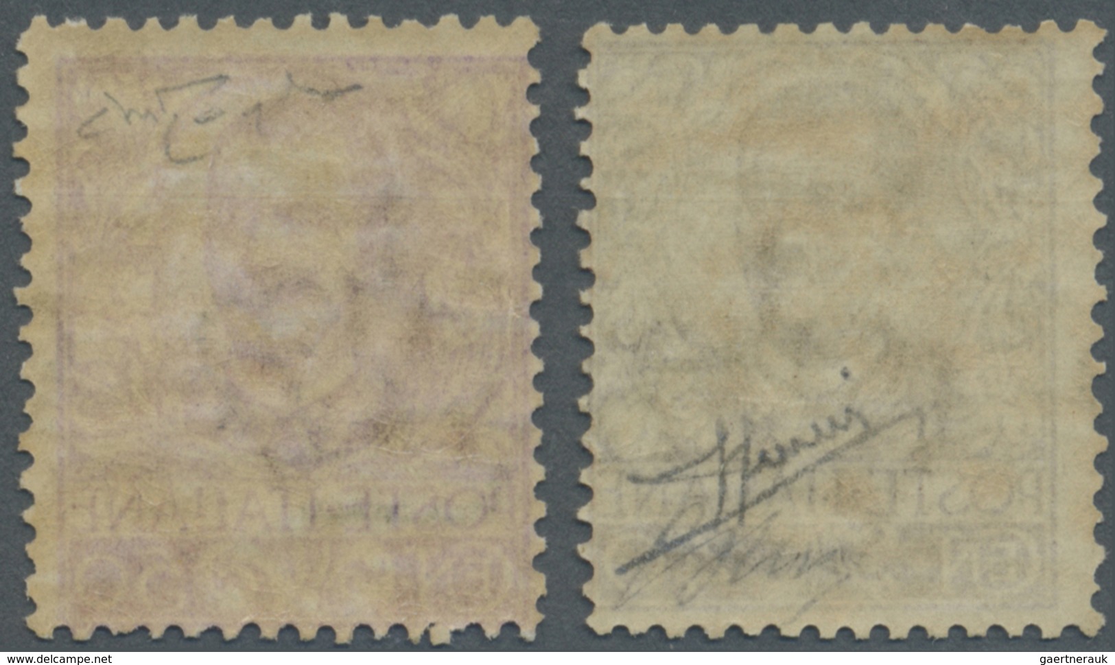 ** Italien: 1901, 40c. Brown And 50c. Violet, Fresh Colour And Well Perforated, Unmounted Mint, Signed - Marcophilie