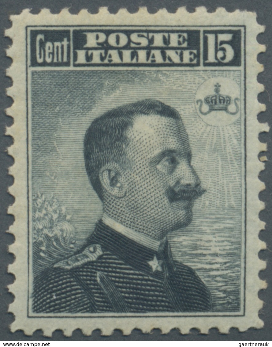 ** Italien: 1906, 15c. Slate, Fresh Colour, Quite Well Perforated (some Flat Perfs At Right Corners), V - Marcophilie