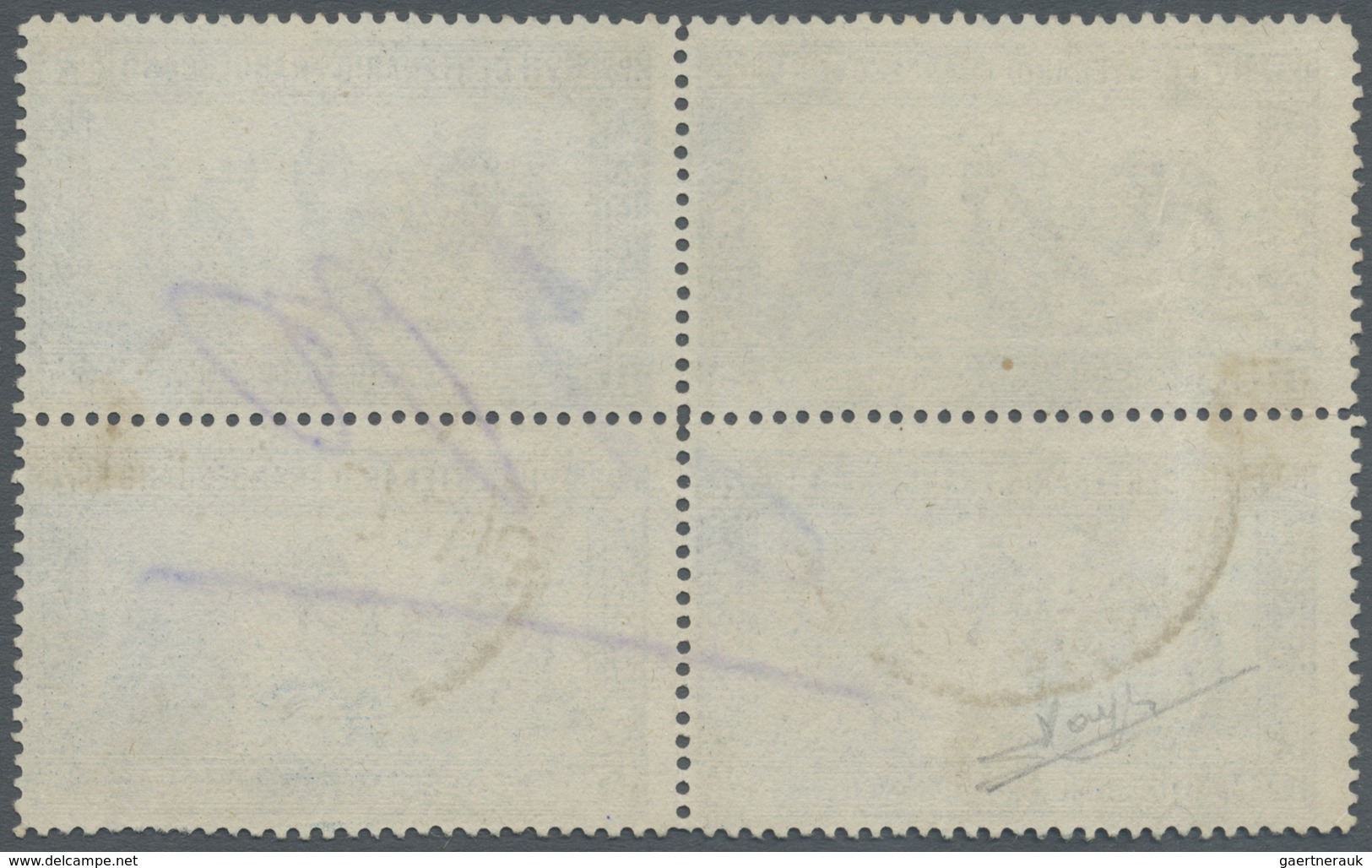 O/ Italien: 1926, San Francesco, 1.25l. Blue In Rare Perf. 13½, Used BLOCK OF FOUR, Some Unobstrusive I - Marcophilie