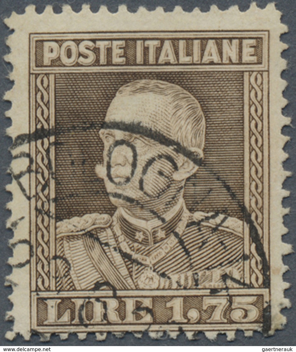 O Italien: 1929, 1.75l. Brown, Perf. 13½, Fresh Colour, Well Perforated, Neatly Oblit. By BOLOGNA C.d. - Marcophilie