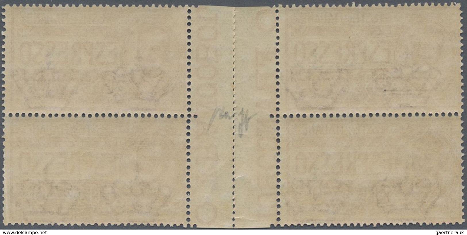 ** Italien - Zusammendrucke: 1925: 70 C Express Stamp, Block Of Four With Horizontal Gutter Inbetween. - Unclassified