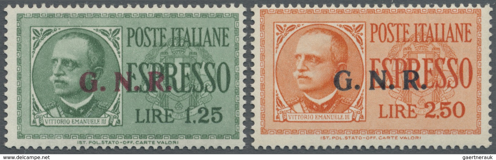 ** Italien - Militärpostmarken: Nationalgarde: 1944, G.N.R. Overprints Type II On Express Stamps 1.25l. - Autres & Non Classés